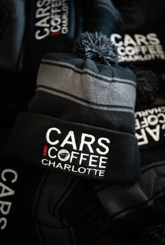Charlotte Cars and Coffee Pom Pom Beanie